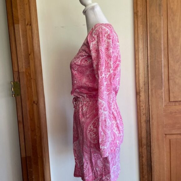 RALPH LAUREN Girls Pink Paisley Long Sleeve Dress Elastic Waist L 12-14 - Picture 9 of 16